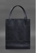 Фото Кожаная женская сумка шоппер Бэтси синяя