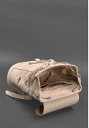 Фото Кожаный женский рюкзак Олсен светло-бежевый