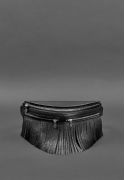 Фото Кожаная женская сумка на пояс Spirit черная
