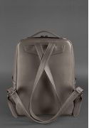 Фото Кожаный городской женский рюкзак на молнии Cooper темно-бежевый
