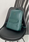 Фото Шкіряний жіночий міський рюкзак на блискавці Cooper зелений краст (BN-BAG-19-malachite)