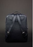 Фото Кожаный городской женский рюкзак на молнии Cooper темно-синий