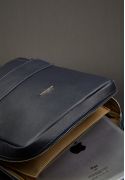 Фото Шкіряний міський рюкзак на блискавці Cooper, містик - синій