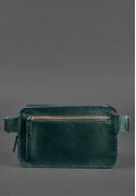 Фото Кожаная поясная сумка Dropbag Maxi зеленая Krast