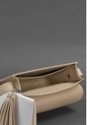 Фото Кожаная женская бохо-сумка Лилу светло-бежевая краст (BN-BAG-3-light-beige)