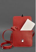 Фото Кожаная женская бохо-сумка Лилу  красная ( BN-BAG-3-red )