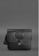 Фото Кожаная женская бохо-сумка Лилу черная