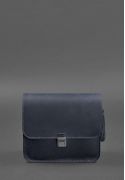 Фото Кожаная женская бохо-сумка Лилу синяя