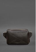 Фото Кожаная поясная сумка Dropbag Mini темно-коричневая (BN-BAG-6-choko)
