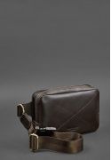 Фото Шкіряна поясна сумка Dropbag Mini темно-коричнева (BN-BAG-6-choko)