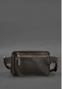 Фото Кожаная поясная сумка Dropbag Mini темно-коричневая (BN-BAG-6-choko)