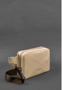 Фото Кожаная женская поясная сумка Dropbag Mini светло-бежевая (BN-BAG-6-light-beige)