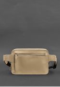 Фото Шкіряна жіноча поясна сумка Dropbag Mini світло-бежева (BN-BAG-6-light-beige)