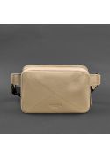 Фото Кожаная женская поясная сумка Dropbag Mini светло-бежевая (BN-BAG-6-light-beige)