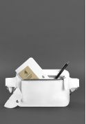 Фото Кожаная женская поясная сумка Dropbag Mini белая