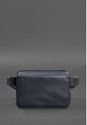 Фото Кожаная поясная сумка Dropbag Mini темно-синяя