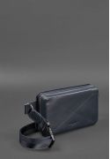 Фото Кожаная поясная сумка Dropbag Mini темно-синяя