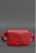 Фото Кожаная женская поясная сумка Dropbag Mini красная ( BN-BAG-6-red )