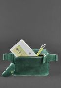 Фото Кожаная поясная сумка Dropbag Mini зеленая