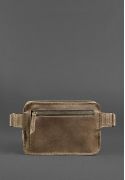 Фото Кожаная поясная сумка Dropbag Mini темно-коричневая