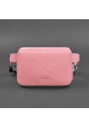 Фото Кожаная женская поясная сумка Dropbag Mini розовая