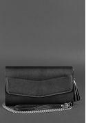 Фото Женская кожаная сумка Элис угольно-черная