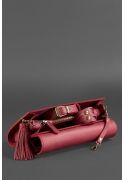 Фото Женская кожаная сумка Элис бордовая Краст