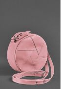 Фото Шкіряна кругла жіноча сумка Бон-Бон рожева