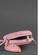 Фото Шкіряна кругла жіноча сумка Бон-Бон рожева