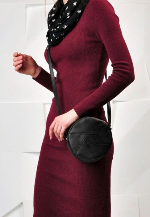 Жіноча шкіряна сумка Бон-Бон чорна Crazy Horse