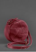 Фото Шкіряна кругла жіноча сумка Бон-Бон бордова