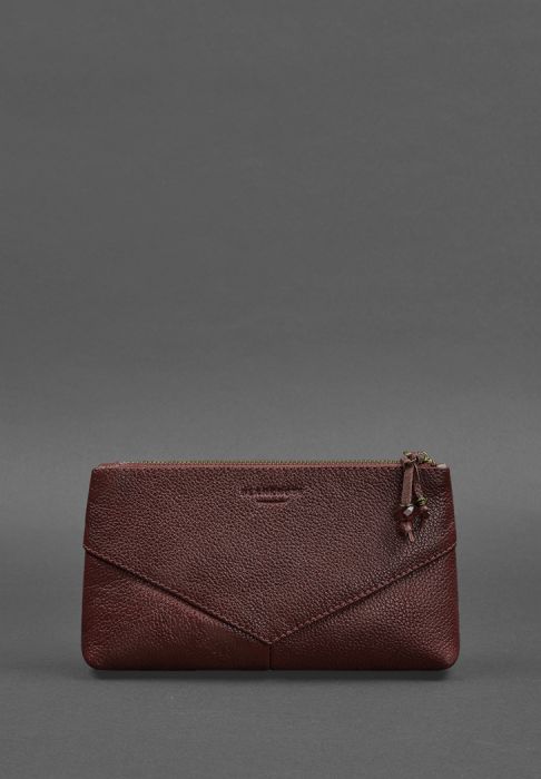 Фото Женская кожаная косметичка бордовая (BN-CB-1-marsala)