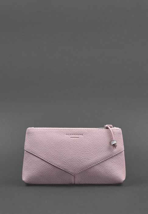 Фото Женская кожаная косметичка розовая