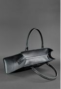 Фото Кожаная женская сумка Шоппер черная Blackwood