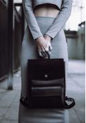 Фото Кожаный городской рюкзак Blank - black point