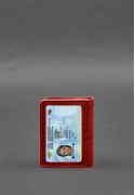 Фото Шкіряна обкладинка для посвідчення водія, ID і пластикових карток 2.0 червоний (BN-KK-2-red)