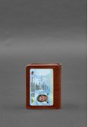 Фото Кожаная обложка для водительского удостоверения, ID и пластиковых карт 2.0 светло-коричневая (BN-KK-2-k)