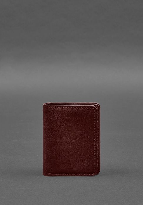 Кожаная обложка для водительского удостоверения, ID и пластиковых карт 2.0 бордовая