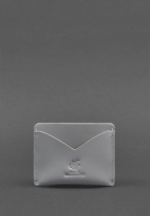 Женская кожаная визитница 5.0 серая