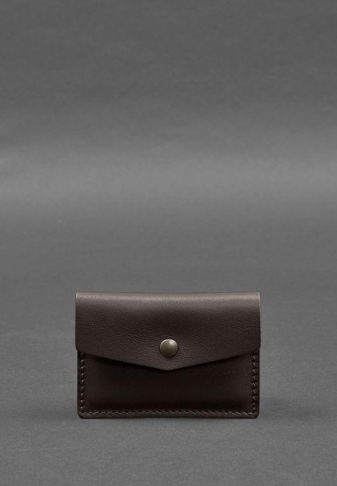 Кожаный кард-кейс 9.0 темно-коричневый Краст