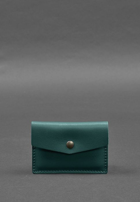 Кожаный кард-кейс 9.0 зеленый краст