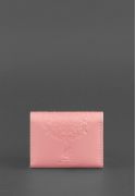 Фото Женский кожаный кард-кейс 3.0 (Гармошка) Розовый с мандалой