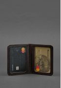 Фото Кожаная обложка для ID-паспорта и водительских прав 4.0 коричневая BlankNote (BN-KK-4-choko) 
