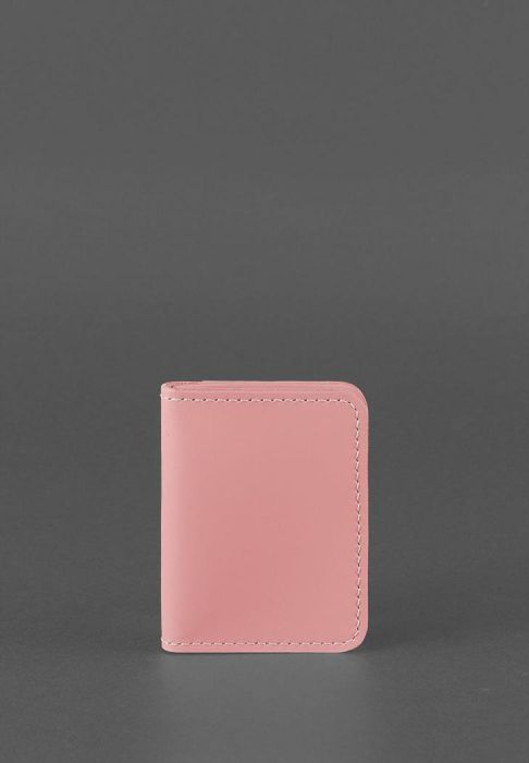 Шкіряна обкладинка для ID-паспорта і водійського повсідчення 4.0 Рожева