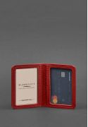 Фото Жіноча шкіряна обкладинка для ID- паспорта і водійських прав 4.0 червона BlankNote (BN-KK-4-red)