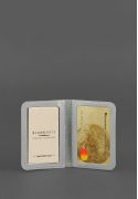 Фото Женская кожаная обложка для ID-паспорта и водительских прав 4.0 Серая