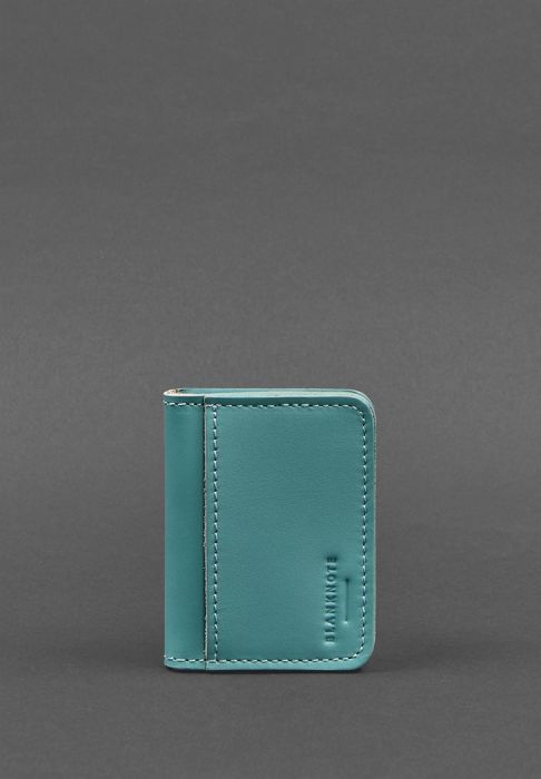 Кожаная обложка для ID-паспорта и водительских прав 4.0 бирюзовая