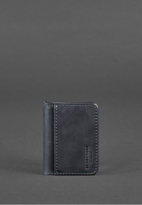 Шкіряна обкладинка для ID-паспорта і водійського повсідчення 4.0 синя