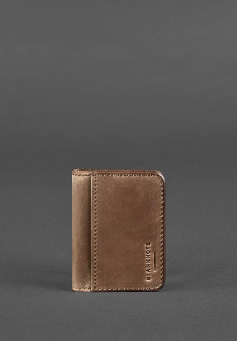 Шкіряна обкладинка для ID-паспорта і водійського повсідчення 4.0 темно-коричнева