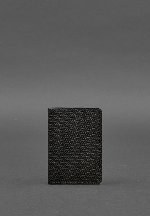 Мужской кожаный кард-кейс (визитница) 6.0 Карбон черный